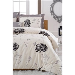 Ev & Ev Home Mature Nevresim Seti Çift Kişilik Efil Bej-Gri Ep-020629