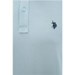 Erkek Açık İndigo Basic Polo Yaka Tişört
