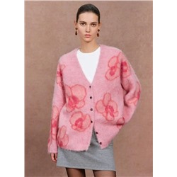 Женский флисовый жаккардовый кардиган