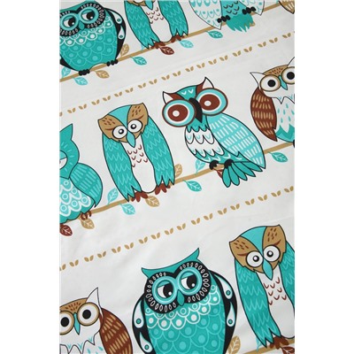 КПБ Совы 2 спальный Евро простыней на резинке