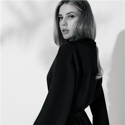 Платье-рубашка, Сияние шелка (найт, с поясом)