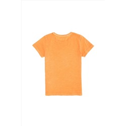 Çocuk Turuncu Bisiklet Yaka Tişört