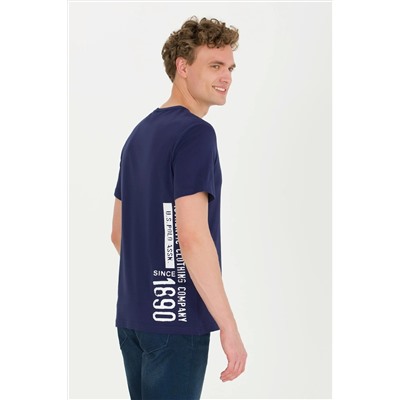 Erkek Lacivert Bisiklet Yaka Tişört