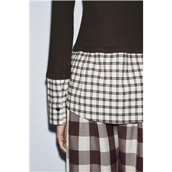 CONTRAST CHECK SHIRT