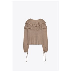 RUFFLED KNIT TOP