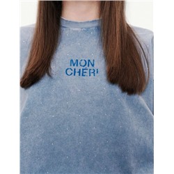 Женский лонгслив со стразами  МО*КО