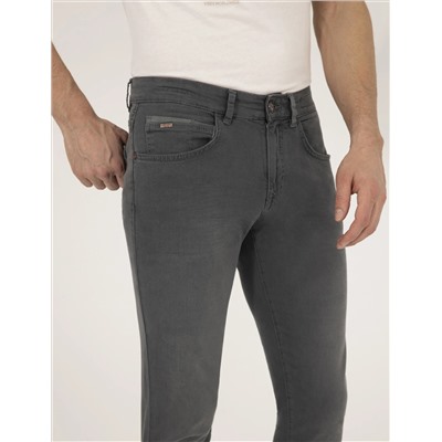 Koyu Gri Slim Fit Jean Pantolon