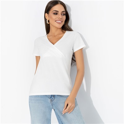 Футболка из трикотажа-лапша, Женственность без границ (white)