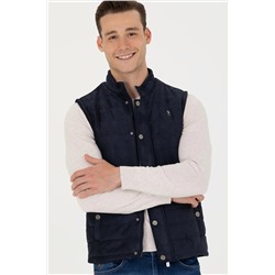 Erkek Lacivert Deri Ceket