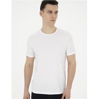 Beyaz Slim Fit Basic Tişört