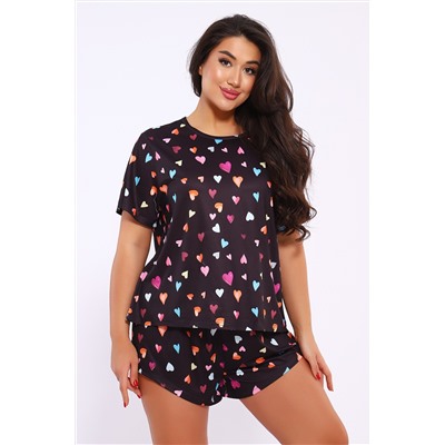 Домашний костюм с шортами больших размеров 5732