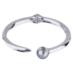 Браслет Гвоздь (Майорка серо-голубая 12мм; покрытие родий), Есть комплект