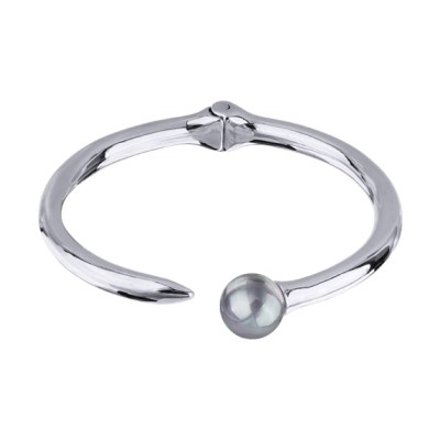 Браслет Гвоздь (Майорка серо-голубая 12мм; покрытие родий), Есть комплект