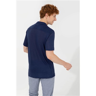 Erkek Lacivert Polo Yaka Tişört