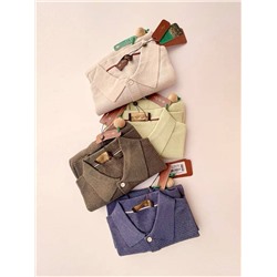 Фактурное мужское поло из смесового льна в стиле old money  (4 цвета)