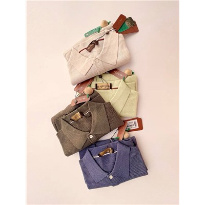 Фактурное мужское поло из смесового льна в стиле old money  (4 цвета)