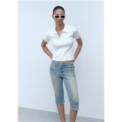 Jeans capri bolsillos