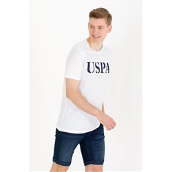 Erkek Beyaz Basic Bisiklet Yaka Tişört