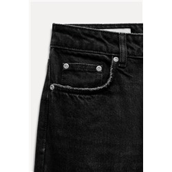 HIGH-WAIST TRF STOVE PIPE FOLDED JEANS
