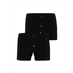 Siyah Pamuklu 2'li Boxer