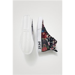 Zapatillas bota patch floral