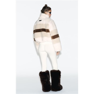 CROPPED FAUX SHEARLING COAT HEIQ XREFLEX™ RECCO® TECHNOLOGY SKI COLLECTION, CHARACTERISTICS