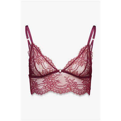 Bralette encaje espalda especial vino