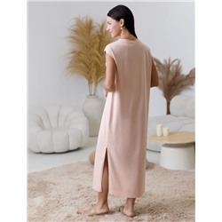 Длинное прямое платье с разрезами из 100% хлопка