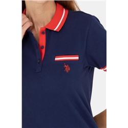 Kadın Lacivert Polo Yaka Tişört