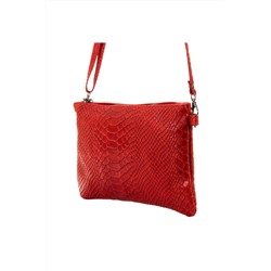 Bandolera de piel Rojo y plateado - Firenze Artegiani