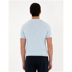 Mavi Slim Fit Bisiklet Yaka Triko Tişört