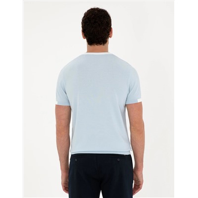 Mavi Slim Fit Bisiklet Yaka Triko Tişört