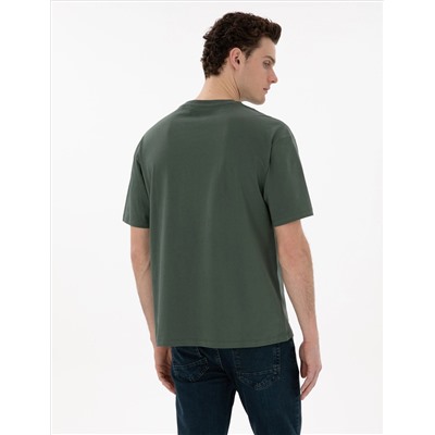 Koyu Yeşil Comfort Fit Basic Tişört
