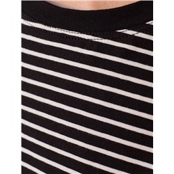 Лонгслив в полоску из премиального хлопка с эластаном