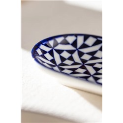 Rêve Bleu Ange New Bone China Servis Tabağı - 14 cm - Mavi/Beyaz