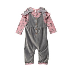 Jessica Simpson Corduroy Overall Set (Baby Girls 12-24M)
