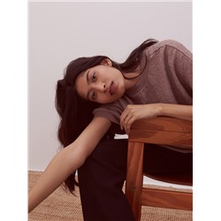 Bluse aus Strukturstoff