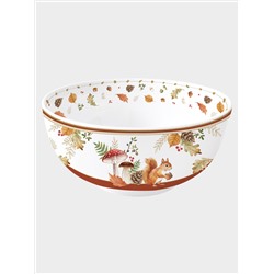 Салатник, 23х10 см, 2,5 л, фарфор P, белый, Белка и грибы, Autumn Breeze
