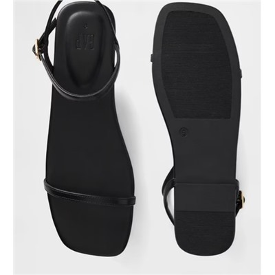 Vegan-Leather Strappy Sandals