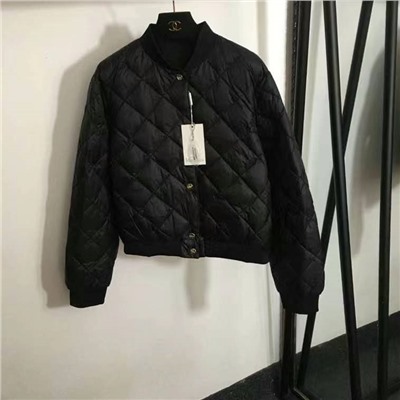 MaxMar* новый логотип с буквенной пуговицей и ромбовидной шотландкой, теплая куртка-пуховик с длинными рукавами из 90% белого утиного пуха, кремово-белый, черный, SML, [размер M; ширина плеч 44, обхват груди 114, длина рукава 61, длина одежды 55