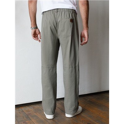 Брюки с поясом на резинке из эластичного твилла