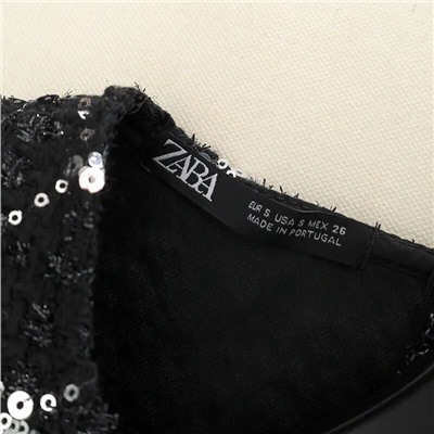 Женское твидовое мини платье А-силуэта с пайетками ЗАР*А