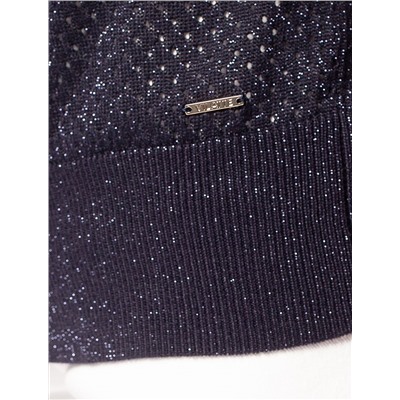 Джемпер фактурной вязки с мягким люрексом