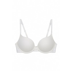 Sujetador push up algodón canalé blanco GORGEOUS