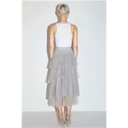 Falda avolantada Gris