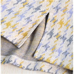 Женское элегантное платье с узором «гусиная лапка»