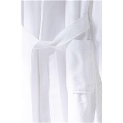 Carole Unisex %100 Pamuk Bornoz Set - Beyaz - Lüks Koleksiyon