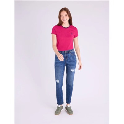 RINGER NECK TRIM T-SHIRT