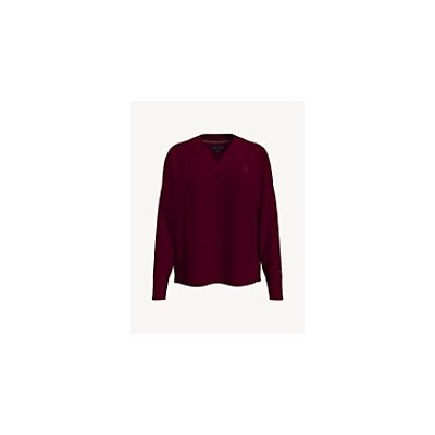 TOMMY HILFIGER V-NECK MONOGRAM SWEATER