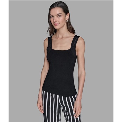 LOGO STRAP SWEATER TANK
